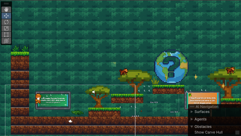 Screenshot del gioco platform Biomi - Platform interattivo Unity