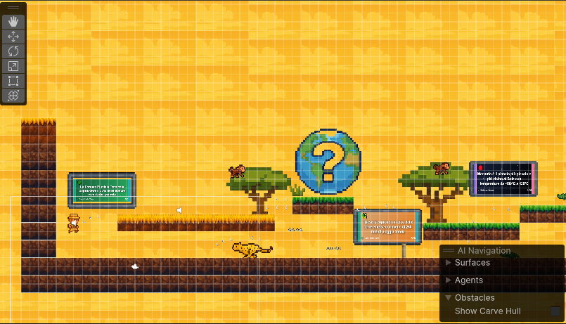 Biomi della Terra - Screenshot gioco educativo 2D con ecosistemi mondiali