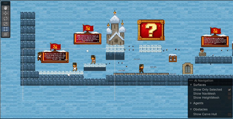 Screenshot del gioco platform Rivoluzione russa - Platform interattivo Unity