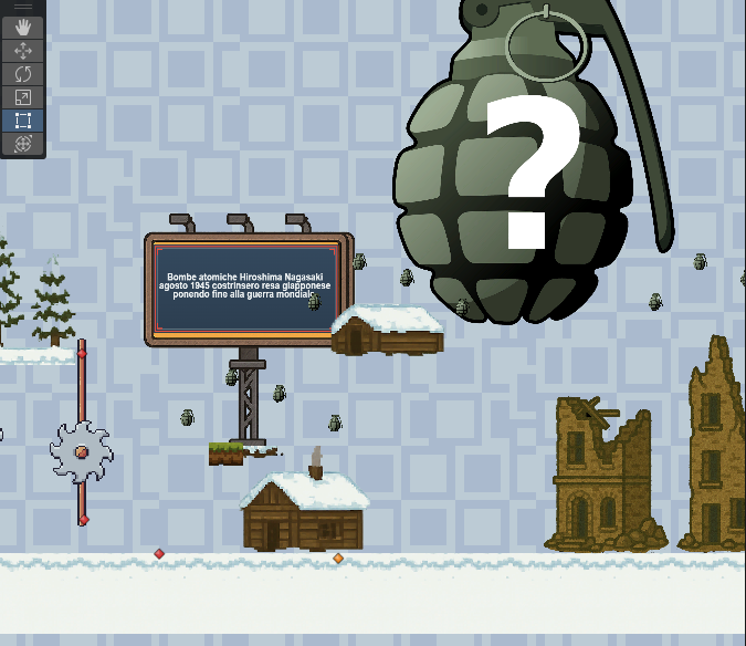 Screenshot del gioco platform Seconda guerra mondiale - Platform interattivo Unity